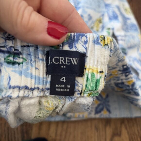 J. Crew Factory Linen Blend Italian Print Shorts Size 4 - Picture 4 of 4
